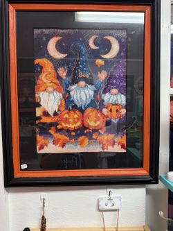 Diamond Art Halloween Gnomes Framed