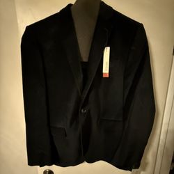 Perry Ellis Black Velvet Blazer 