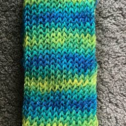 Lime Green/Blue Handmade Ear Warmer