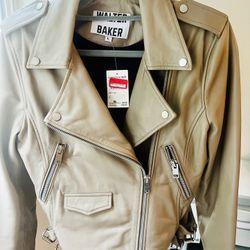 Walter Baker Leather Moto Jacket Size L