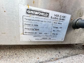Uniworld UGR-CH30 Commercial Electric Griddle