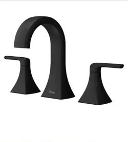 Pfister
Bruxie 8 in. Adjustable Widespread Double Handle Bathroom Faucet with Drain Kit Included in Spot Defense Matte Black