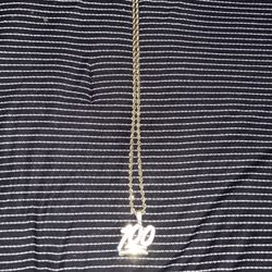 Gold Plated Chain And Pendant 