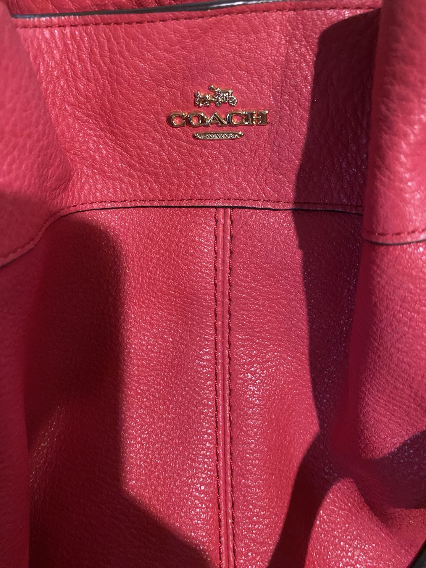 Coach Red Leather Lexy Shoulder Bag