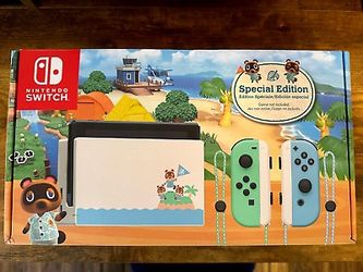 limited edition Animal Crossing New Horizons Nintendo Switch in box