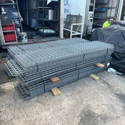 Heavy duty Galvanized Wire mesh pallet rack shelving Grid decking material 22“ x 93“ - 90 sheets - $20 each