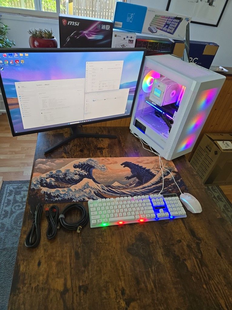 BUILT Intel i9 5.0GHz PC Bundle:: Desktop, Monitor, Keyboard, Mouse +