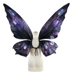 Large Amethyst Crystal Fairy Wings Purple