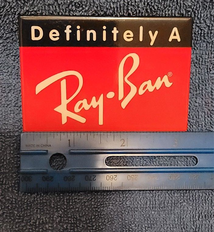 Ray- Ban / Vintage Pin Back Button