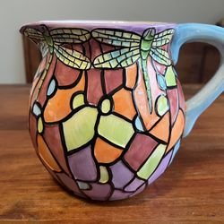 Formalities “Dragonfly Stained Glass Collection” Pitcher