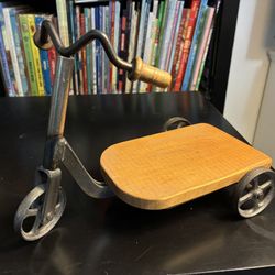 Antique Miniature Scooter, Wood And Metal