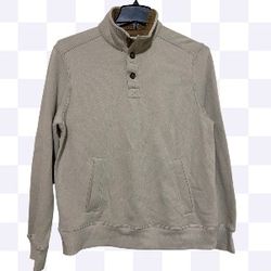 G.H. Bass & Co. Sweater, Mens Medium, Tan, Pullover, Quarter Button