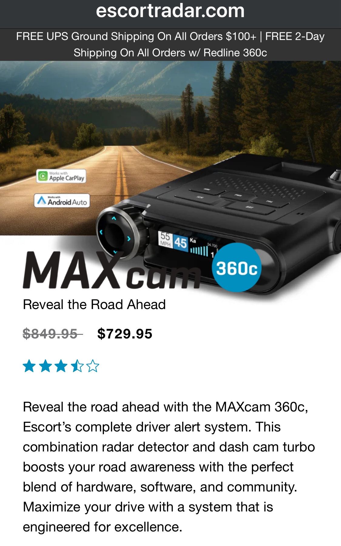 Escort MaxCam 360c