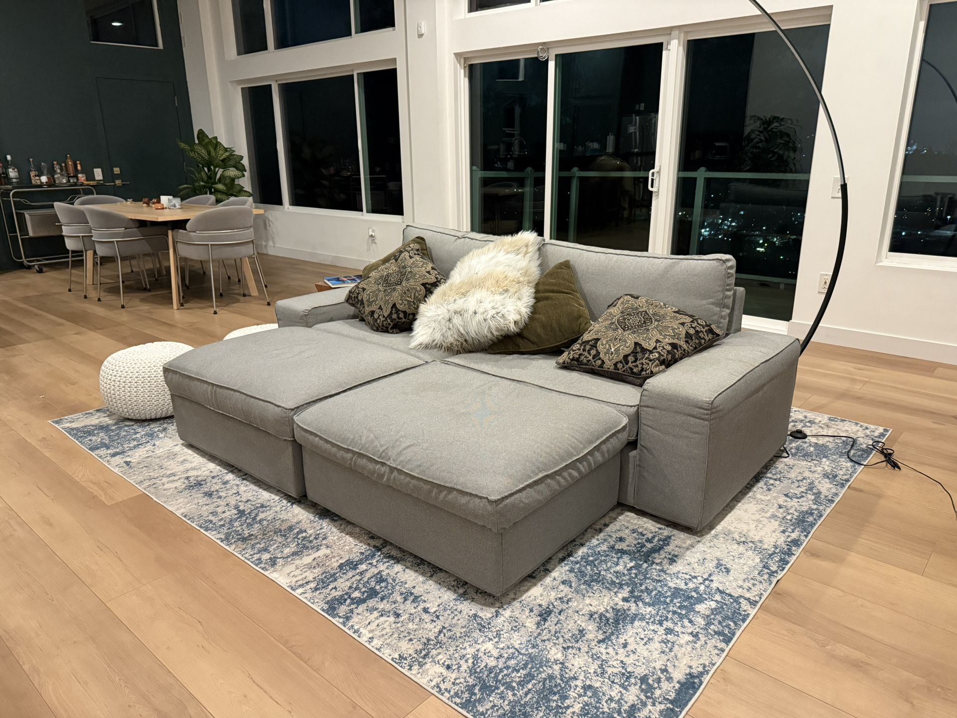 Ikea Kivik Sofa Gray with Ottoman