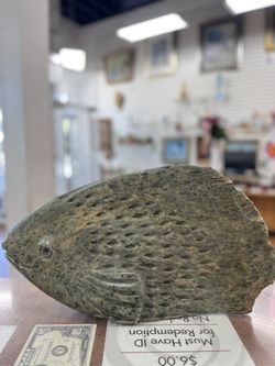 GLENN HEATH 1993 SOAPSTONE FISH, GOOD, USED CONDITION