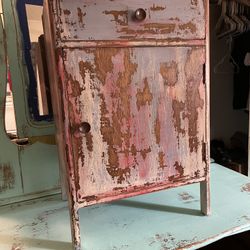 Distressed Antique Side Table 