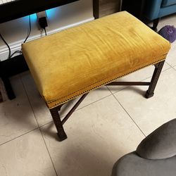 Bench / Stool Yellow Velvet 