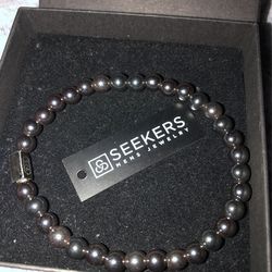 Hematite Bead Bracelet 