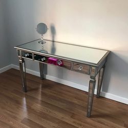 Mirrored Vanity Desk
