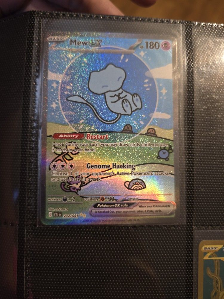 Paldean Fates Mew Ex Fresh Pull