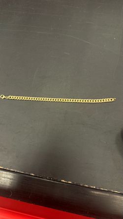 10K Gold Hollow Curb Bracelet