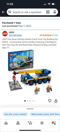 LEGO City Great Vehicles Mobile Crane Truck 60324