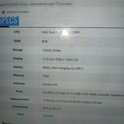 Chromerbook Spin Acer 713 I5