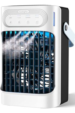 Portable Air Conditioners, 1s fast cooling 16” Standing Fans that Portable AC，120° Oscillating 650ml Water Tank, 5Modes & 4Speeds Cooling Fans