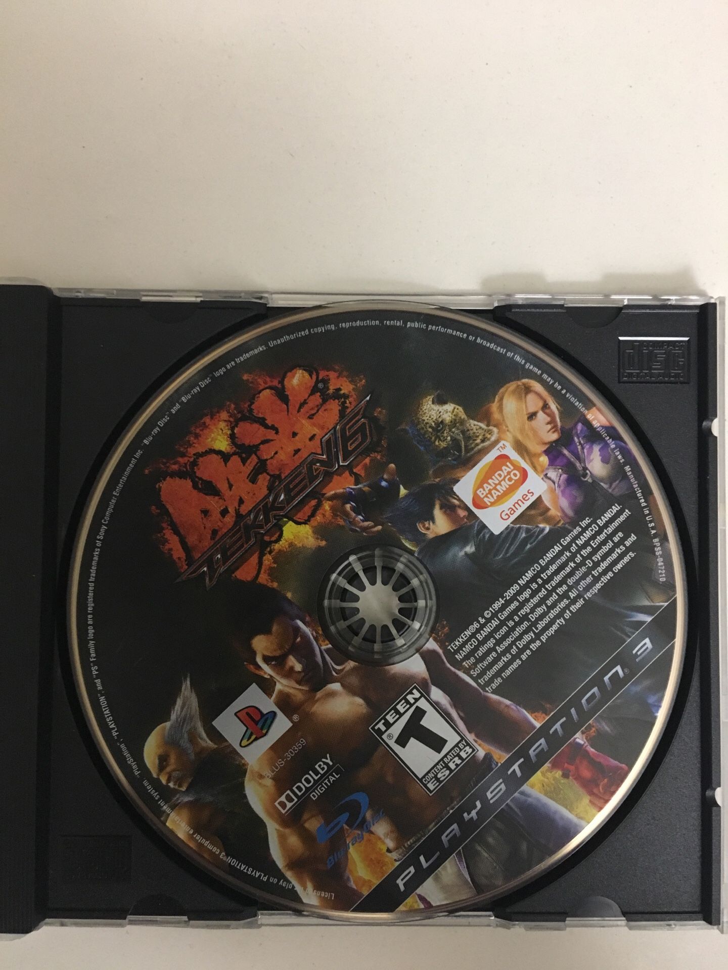 PlayStation PS3 Tekken 6 game