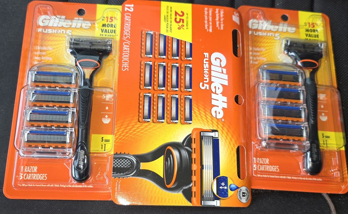 Fusion 5 Razors And Cartridges Everything For $35