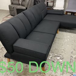 2-PCS Futon Sofa Sectional (Finance and Delivery)