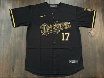 New Los Angeles Dodgers Clayton Kershaw Jersey Black & Gold / Robinson 42/Freeman 5/Ohtani 17/Yamamoto 18/Hernandez 8/Betts 50/ Kershaw 22 / S-3XL