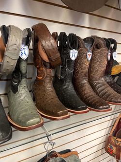 Botas vaqueras de Piel original punta cuadrada