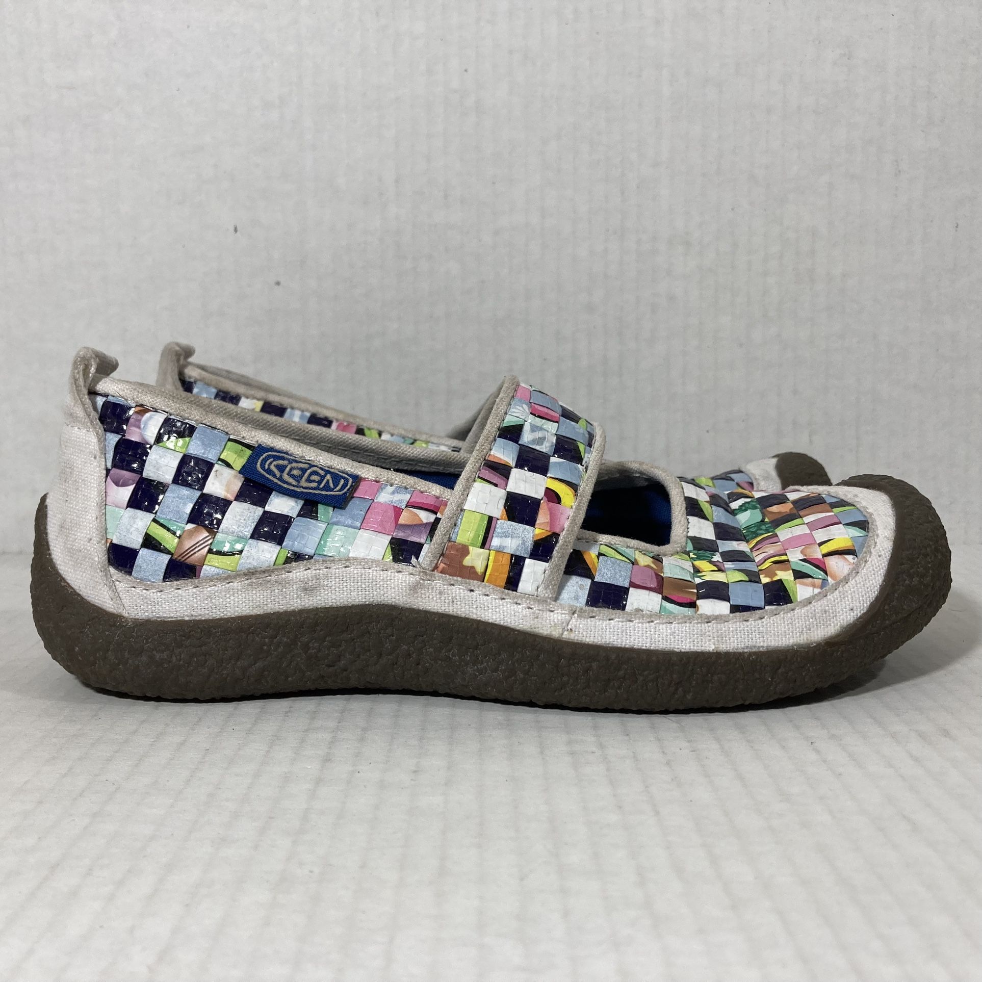 KEEN Harvest Rice Bag White Woven Casual Comfort Slip-On Mary Jane Shoes Wmns Sz 6