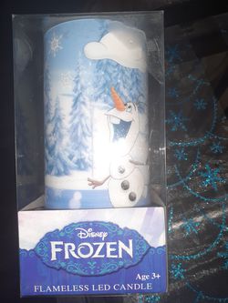 NWT Frozen OlaF flameless left candle