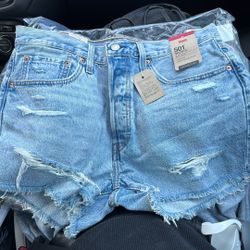 women’s 501 high rise shorts size 31 brand new 