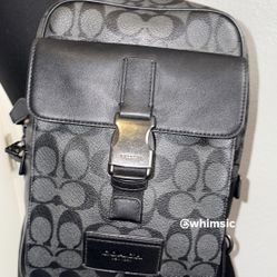 Auténtico Coach Bolso Deportivo de hombre en Signature Canvas Y Piel