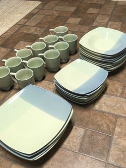 37 used plates and cups