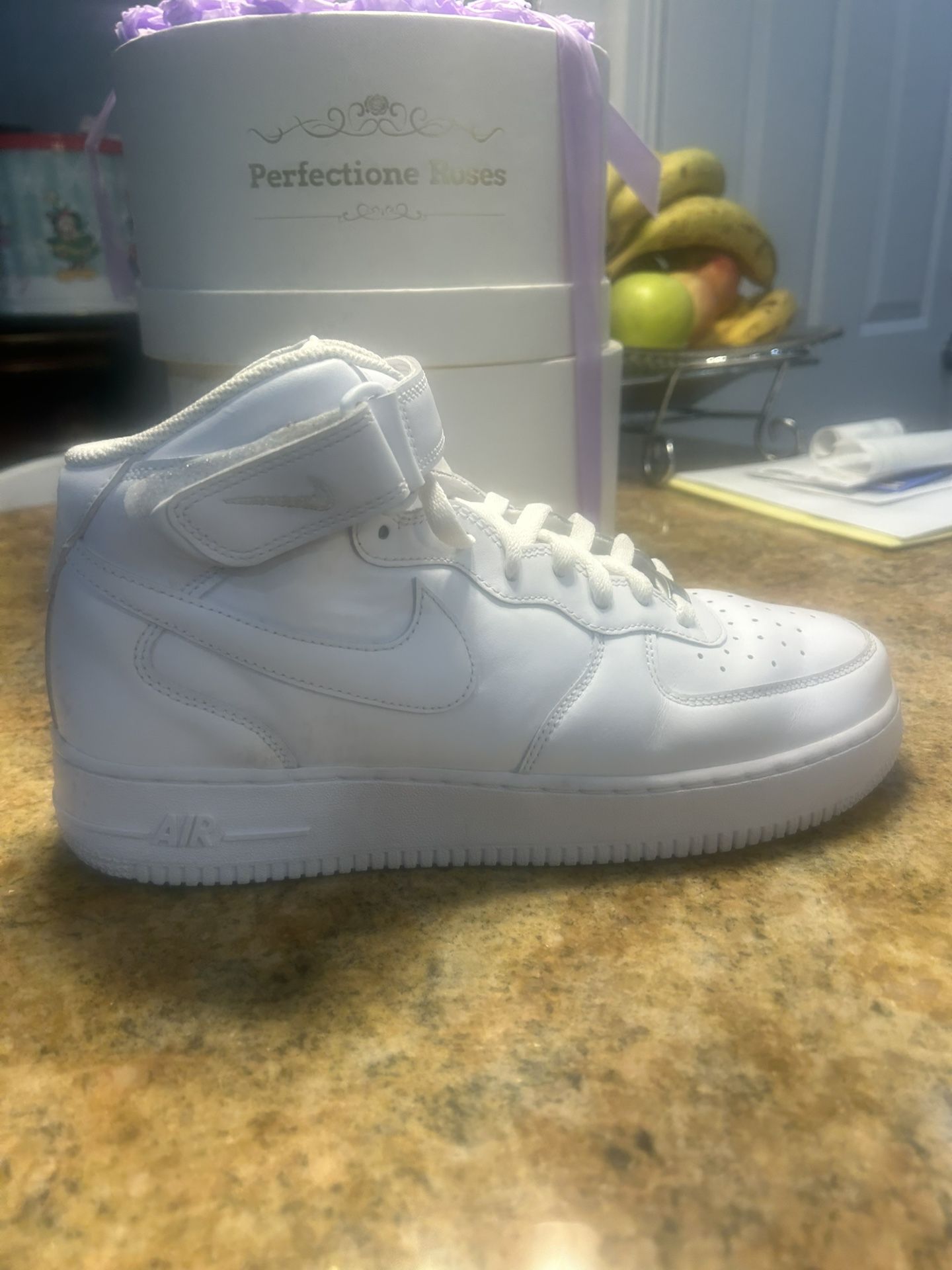 Nk Air Force Hi Top Use One Time Only White /white No Box Size 10 Men 