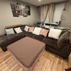 Couches and Accent Ottoman 