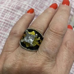 Gorgeous 14K Gold Plated Wedding Engagement Ring SIZE 8 ..... Zirconia ...Ask About The Variety Of Rings In Sizes 4-10