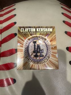 Clayton Kershaw SGA World Championship Ring Los Angeles Dodgers