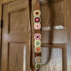 Patricia Nash – Bella Vista Braided Leather Guitar / Bag Strap, Brown