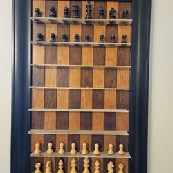 Wall Miunted Wooden Chess board