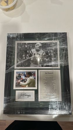 Joe Namath New York Jets Framed Memorabilia Plaque
