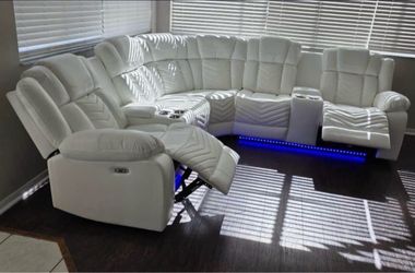 Power recliner sectional sofa