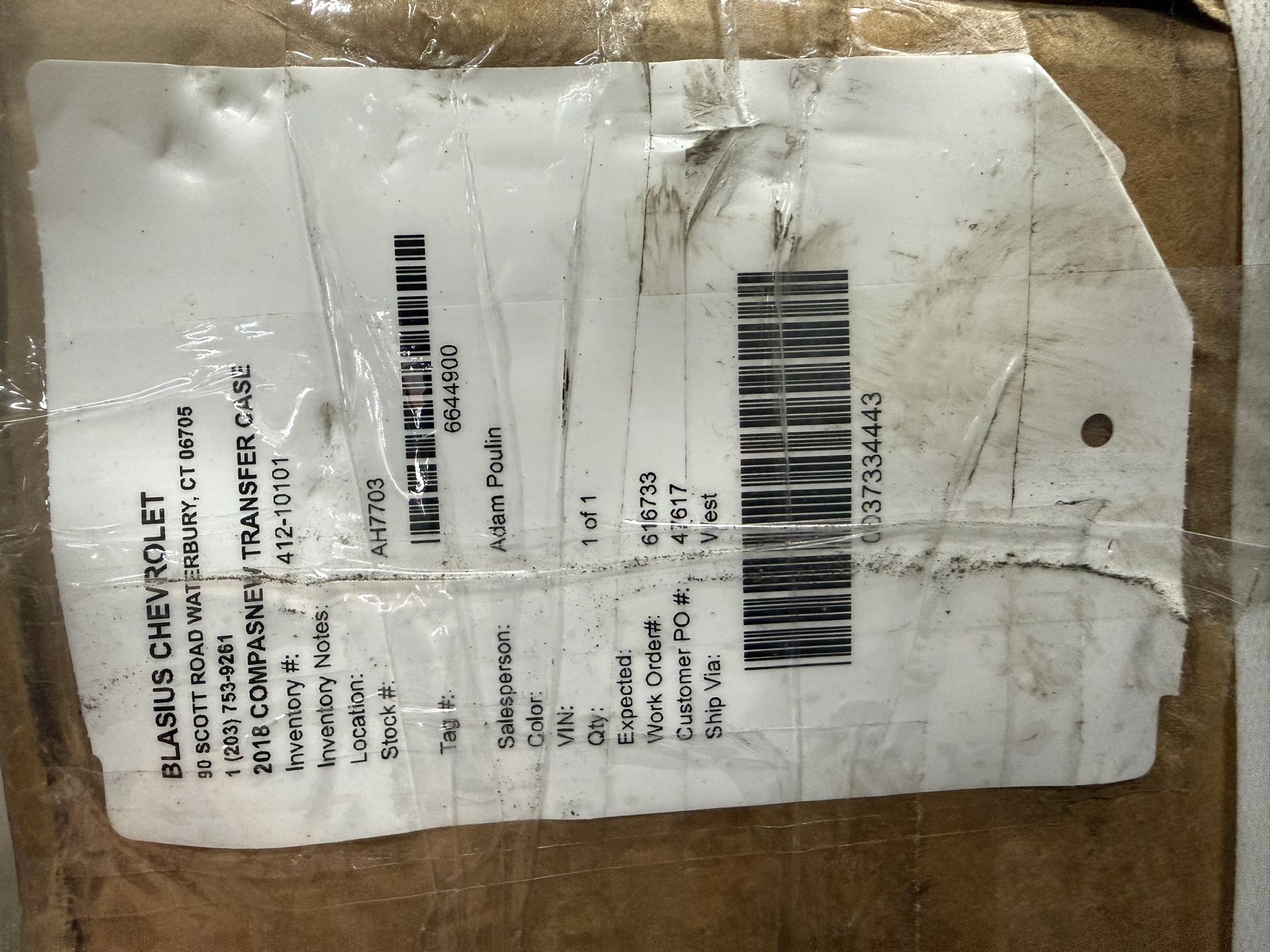 2018 Jeep Compass Transfer Case New