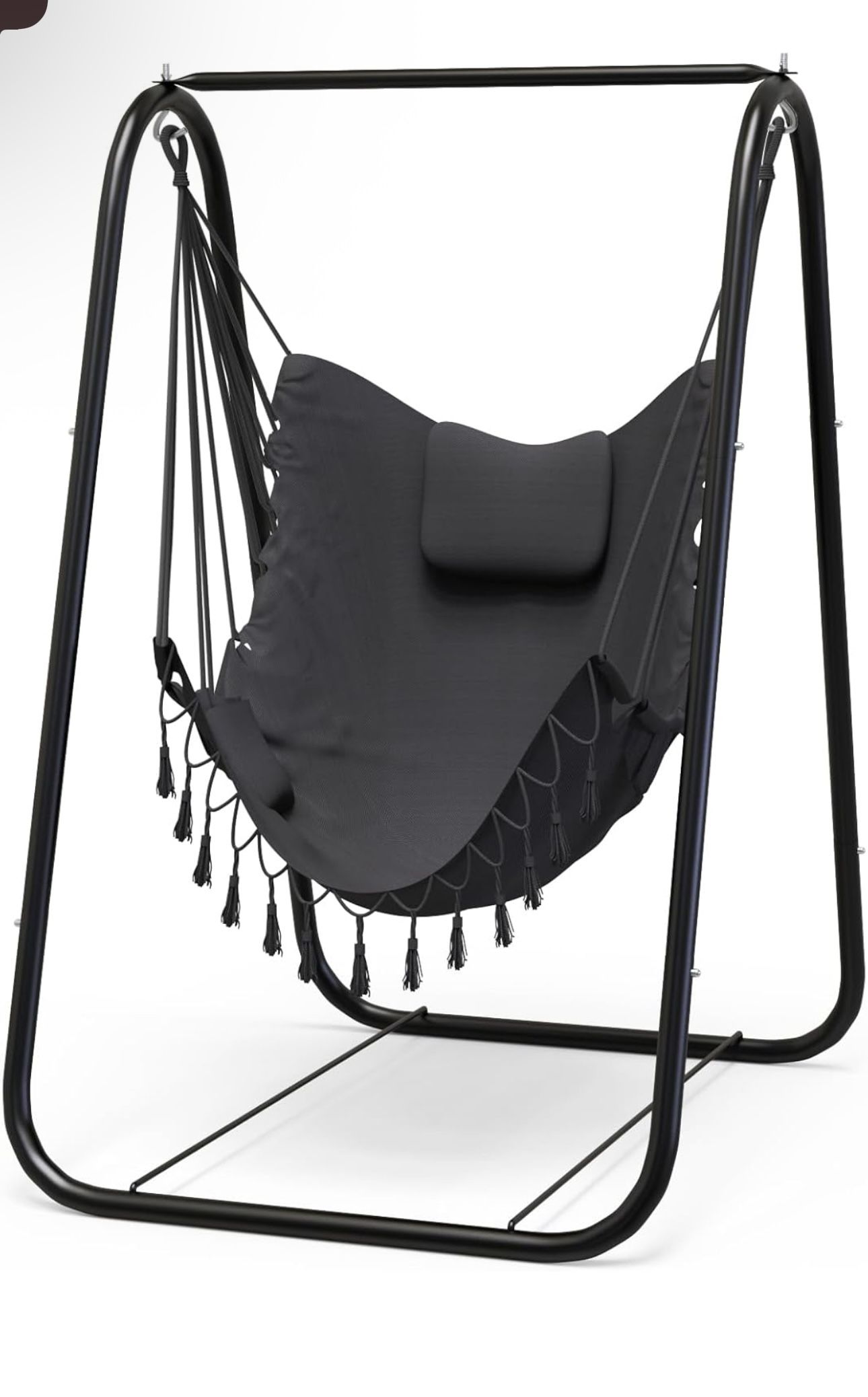 Hammock Chair with Stand,Heavy-Duty and Rustproof Hanging Chair with Stand,Hammock Swing Chair Stand,for Indoor Outdoor Patio Yard Garde