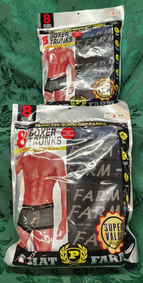 (2) Phat Farm 8-ct Boxer Trunks, S 28-30 ~ Super Value Packages