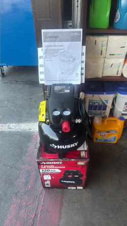 3 Gal. 120 PSI Portable Electric Oil-Free Light Duty Pancake Air Compressor with Fold Down Handle and 1-Quick Coupler